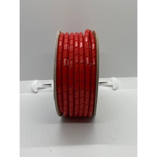 Heli-Tube 1/2 In. OD X 50FT Red Polyethylene Spiral Wrap HT 1/2 C RE-50